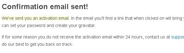 E-mail de confirmação