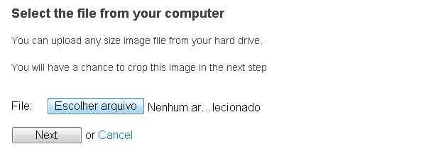Escolha um arquivo de imagem