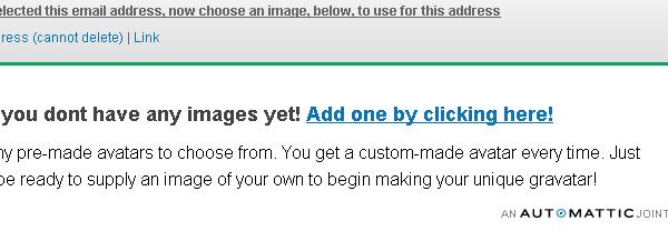 Clique em "Add one by clicking here"