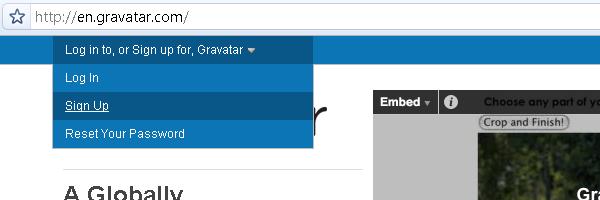 Gravatar > Sign Up