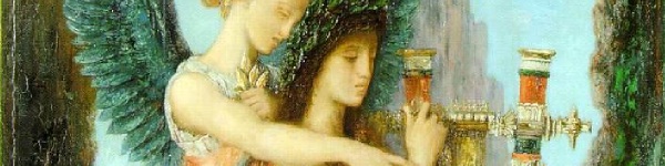 Hesíodo e a Musa, por Gustave Moreau