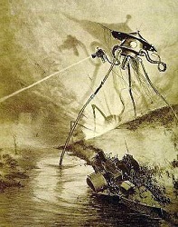 Ilustração de Henrique Alves Corrêa para a edição francesa de 1906 de "A Guerra dos Mundos"